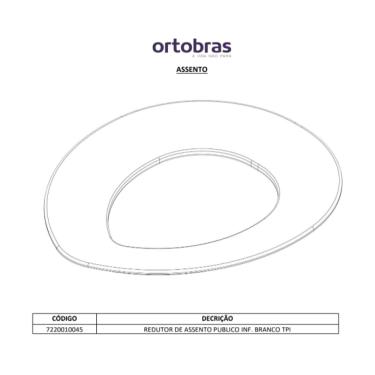 Imagem de Redutor de Assento Sanitário para Cadeira de Banho H1/H3 - Ortobras