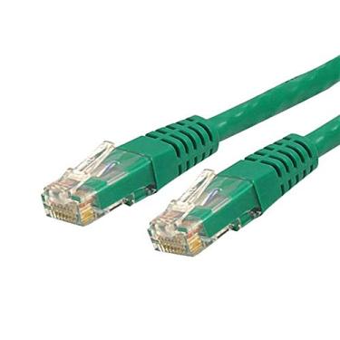 Imagem de StarTech. com Cabo Ethernet CAT6 de 2 pés - Cabo Ethernet Verde CAT 6 Gigabit - 650MHz 100W PoE ++ RJ45 UTP categoria moldada 6 Network/Patch Cord com alívio de tensão/certificado UL/TIA (C6PATCH2GN)