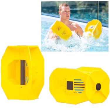 Imagem de Hydro Tone - Par de halteres para exercícios de piscina HYDRO-BELL | Pesos de água | Treinamento de força funcional na piscina | Guia de início rápido (amarelo)
