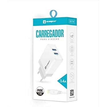 Imagem de Cabo Micro Usb (2 em 1) com Carregador de Tomada com 2 Saídas de 3.4A