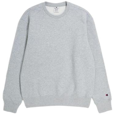 Imagem de Champion Camiseta masculina Powerblend de lã, logotipo C (cores aposentadas), (Coleção 2024) Cinza fumê, Small