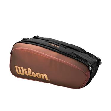 Imagem de WILSON Bolsa para raquete de tênis Pro Staff V14 Super Tour – Pacote com 9, marrom