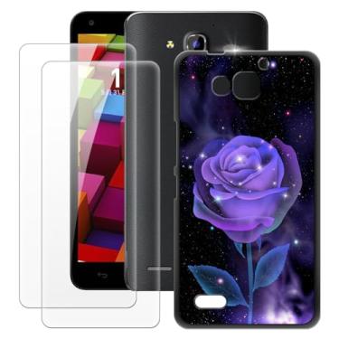 Imagem de MILEGOO Capa para Huawei Honor 3X G750 + 2 peças protetoras de tela de vidro temperado, capa ultrafina de silicone TPU macio à prova de choque para Huawei Ascend G750 (5,5 polegadas) rosa