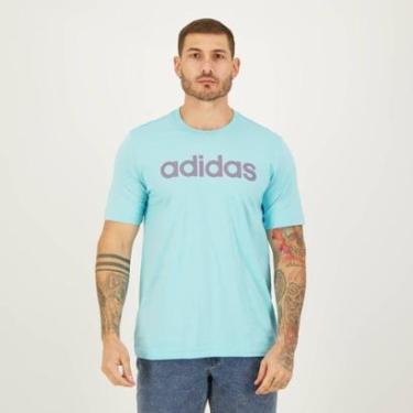 Imagem de Camiseta Adidas Logo Linear Azul e Marinho-Masculino
