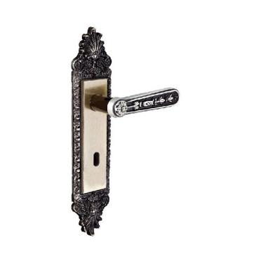 Imagem de fechadura interna colonial alavanca 55mm latonado alianca