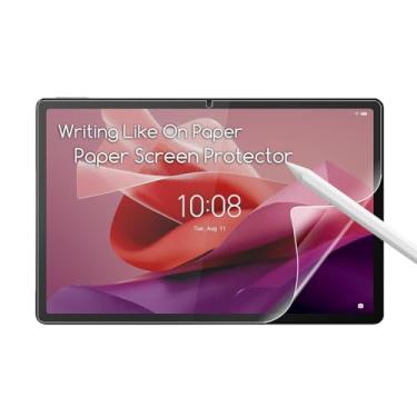 Imagem de KEANBOLL Pacote com 2 protetores de tela de papel projetados para Lenovo Tab P12, 4,7 polegadas, fosco antirreflexo, escrita como em papel e compatível com canetas
