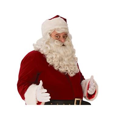 Imagem de Rubie's Conjunto masculino de barba e peruca de Papai Noel, Branco, tamanho nico