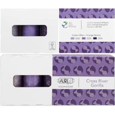 Imagem de Aurifil Mako Cotton Color Builders - 40 wt. - Cross River Gorilla Purple 3 pc.