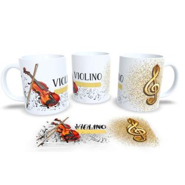 Imagem de Canecas de Porcelana Personalizadas Instrumentos Musicais - Estampa Su