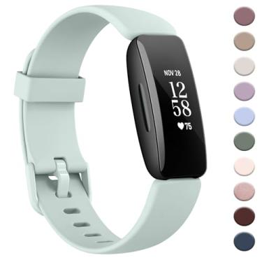 Imagem de AK Pulseira compatível com Fitbit Inspire 2 para mulheres e homens, pulseiras esportivas de substituição ajustáveis para Fitbit Inspire 2 / Ace 3 (ciano claro)