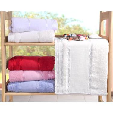 Imagem de Kit 4 De Toalhas Banho Ponto Cruz Para Pintar E Bordar Creme - Bene Ca