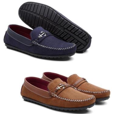 Imagem de Kit 2 Mocassim Drive Masculino Bico Redondo Macio Conforto - Kreeper, 