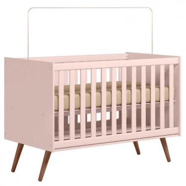 Imagem de Berço Mini Cama Encanto em MDP Qmovi, Rosa