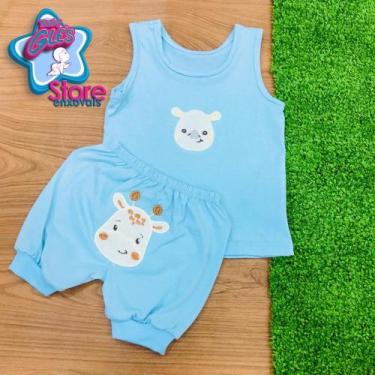 Imagem de Roupinha Pará bebê de três meses a cinco meses - Gle's Store , Azul, P