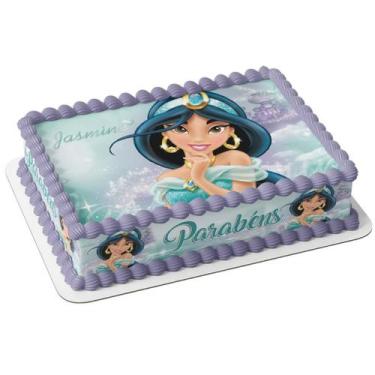 Imagem de Papel arroz e faixa para bolo festa aniversário princesa jasmine - Cat