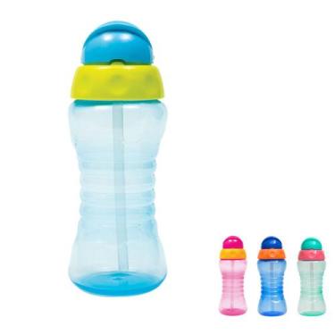 Imagem de Garrafinha Fresh com Canudo e Tampa Higiênica 300 ml Buba, 300ml, Azul