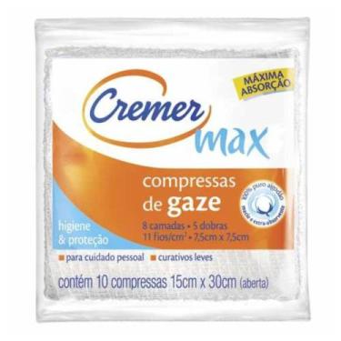Imagem de Cremer Compressa Gaze NÃO EstÉRil 11 Fios C/10