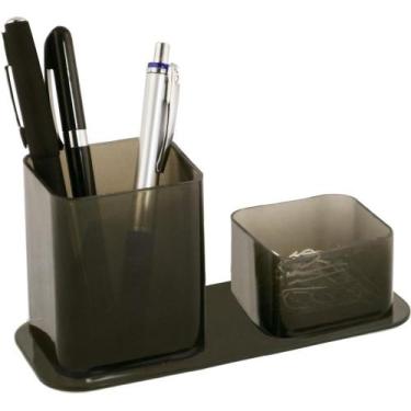 Imagem de Acessório para Mesa Dellocolor PORTA-LÁPIS e CLIPS Fumê