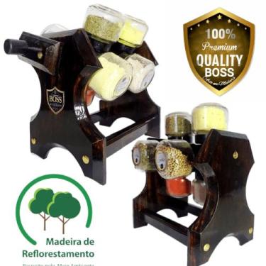 Imagem de Porta temperos BOSS giratório com 08 recipientes de condimentos - Boss