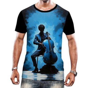 Imagem de Camiseta Camisa Tshirt Instrumento Corda Violoncelo Arte 1 - Enjoy Sho