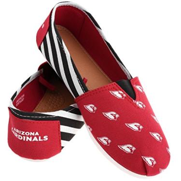 Imagem de NFL Arizona Cardinals Tênis feminino de lona listrado, GG (10), vermelho