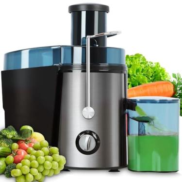 Imagem de Centrifuga de Frutas com Motor de 500W, com 3 Velocidades, Versão Atualizada, Centrifuga de Alimentos, Juicer, Centrífuga de Frutas, Juicer Compact, Extrator de Suco, Prateado,