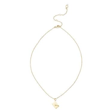 Imagem de Kleinfeld Colar feminino com pingente ajustável de envelope de coração, One Size, Latão, Sem Pedra Preciosa