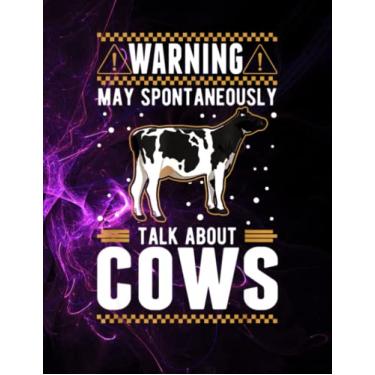 Imagem de Notebook: May spontaneously talk about Cows 140 Pages 8.5''x11'' in DotLine