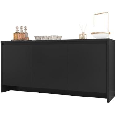 Imagem de Balcao Buffet 50523 3 Portas 160cm Preto DCASA