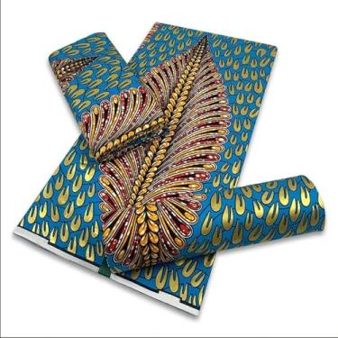 Imagem de Tecido cera dourada africana algodão material rapper Batik Ankara original de alta qualidade novo material pagne manutenção para costura (como imagem-08)