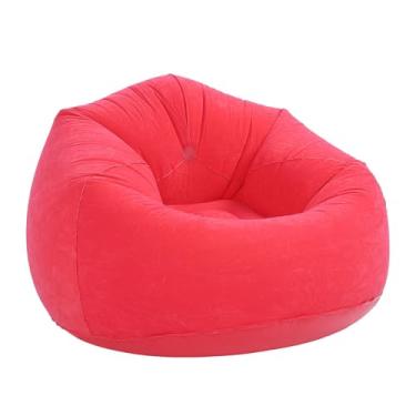 Imagem de Espreguiçadeira Inflável Portátil, sofá Inflável, Experiência de Descanso Aconchegante para Atividades Ao Ar Livre, Quarto (Vermelho)