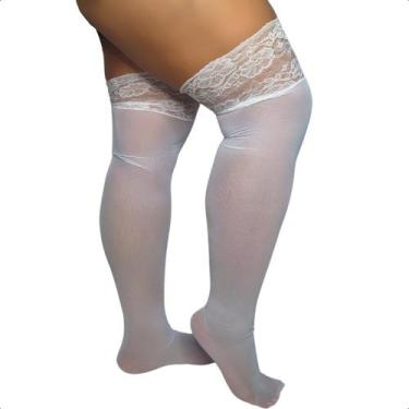 Imagem de Meia 7/8 Renda Feminina Sexy Tule Elastano Arrastão Linda - Art Sex, B