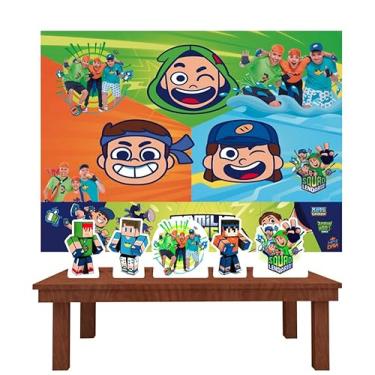 Imagem de Kit Decoração Festa de Aniversário Infantil Painel + Displays Robon Hood e a Familia