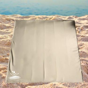 Imagem de Esteira de Praia Casal Impermeável Dobrável e Seca Rápido 135x135cm  -