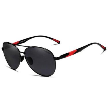 Imagem de Óculos de Sol Masculino Classico Aviador Militar Kingseven Polarizados