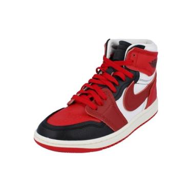 Imagem de Nike Tênis feminino Air Jordan 1 High 'Method of Make', Vermelho esportivo/preto/vela/vermelho Dune, 36