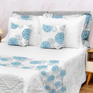 Imagem de Kit Peseira Super King 5 peças Piquet Favinho Liso e Estampado - Bem M