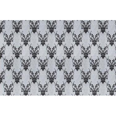 Imagem de Papel de Parede Texturizado Arabesco Preto Metalizado (0,53m x 10m) - 