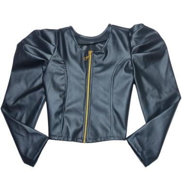 Imagem de Jaqueta Infantil Manga Princesa material sintético - 2L Kids, Preto, 4