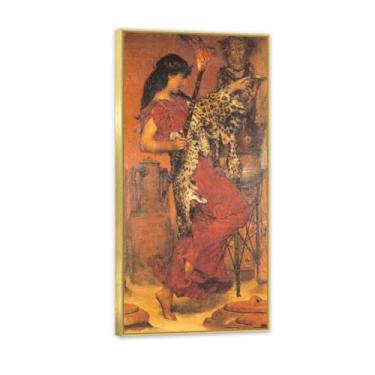 Imagem de MOBYAT Quadro dourado outono vintage festival por Lawrence Alma Tadema Impressões, reprodução de pintura a óleo, impressão giclée em tela, arte de parede pronta para pendurar para decoração de quarto