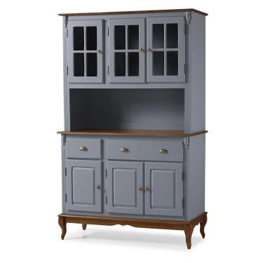 Imagem de Arca Oratório 3 Portas, 2 Gavetas E 3 Portas Vidro Hannover - M560804 Garapa - Verniz