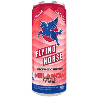 Imagem de Composto líquido energético à base de taurina E cafeína melancia fresh flying horse lata 270ML