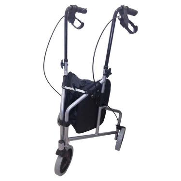 Imagem de Andador 3 Rodas Dobrável Com Bolsa Freio Para Locomoção
