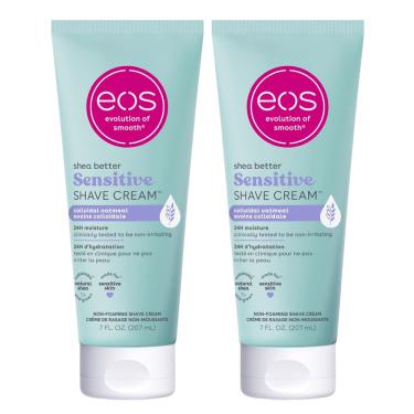 Imagem de Creme de barbear eos Shea Better Sensitive Skin, 414 ml, pacote com 2