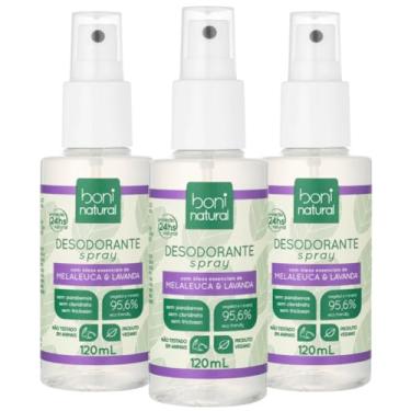 Imagem de Kit 3 Desodorante Spray Melaleuca e Lavanda 120ml - Boni Natural
