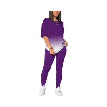 Imagem de Conjunto de roupas casuais femininas de 2 peças, jogging sportswear, n