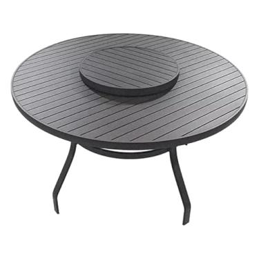 Imagem de Mesa Ripada 1,40m Giratória Alumínio para Área Externa Jardim Piscina Jantar - Nossa Kasa