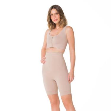 Imagem de Bermuda Lisa Trifil Cintura Alta Microfibra Cós Silicone Modela Barrig