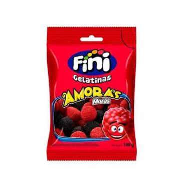 Imagem de Bala de Gelatina Fini Amoras - 100g Pacote, 1 unidade, Amora