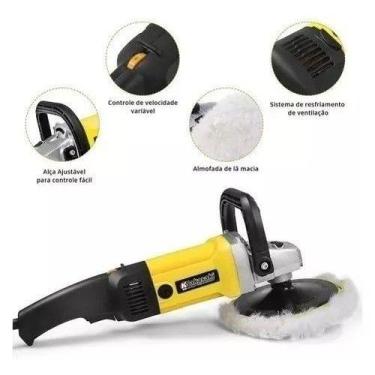 Imagem de Politriz Automotiva 7 Pol 1300w  Nakasaki Profissional  - alfashop, 22